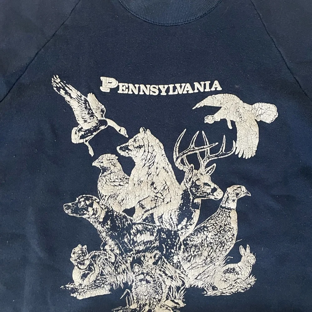 VINTAGE Fruit of the Loom Pennsylvania Wildlife crewneck - Picture 2 of 4